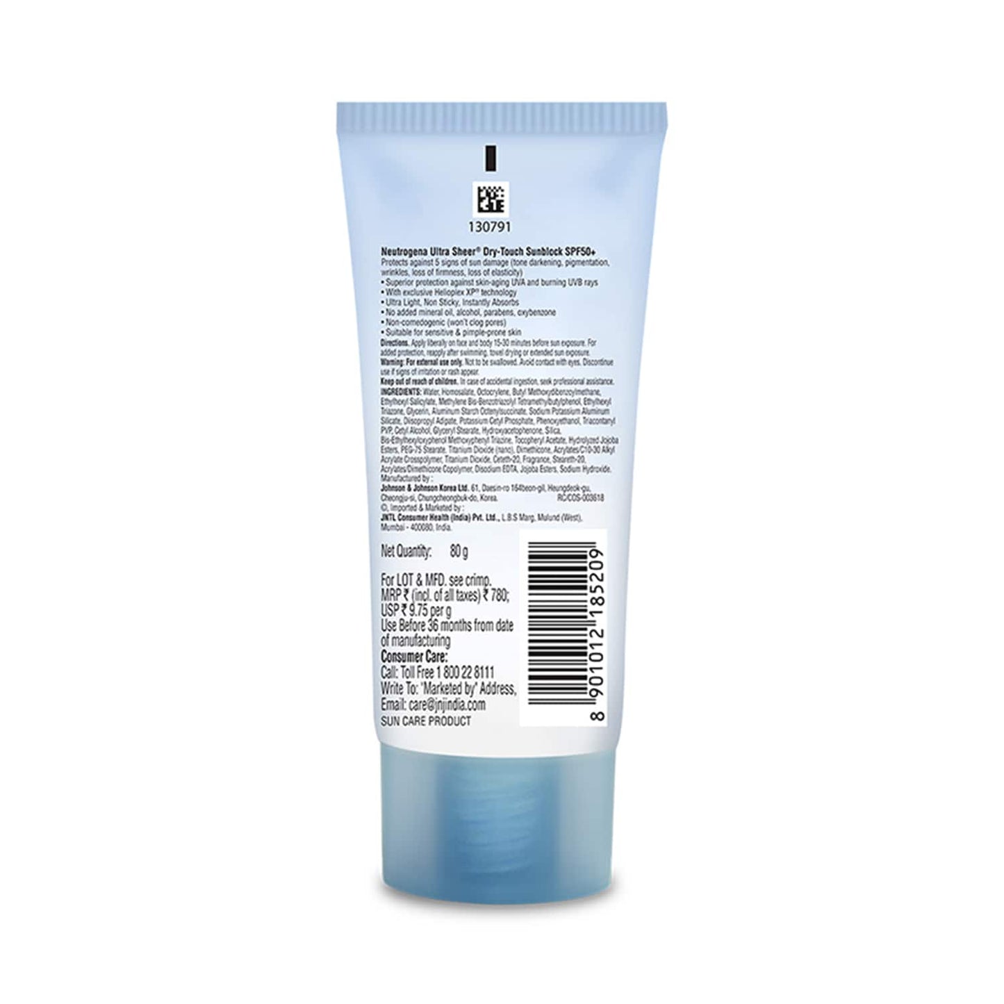 Neutrogena Ultrasheer SPF50+ PA+++ Face Sunscreen (88ml)