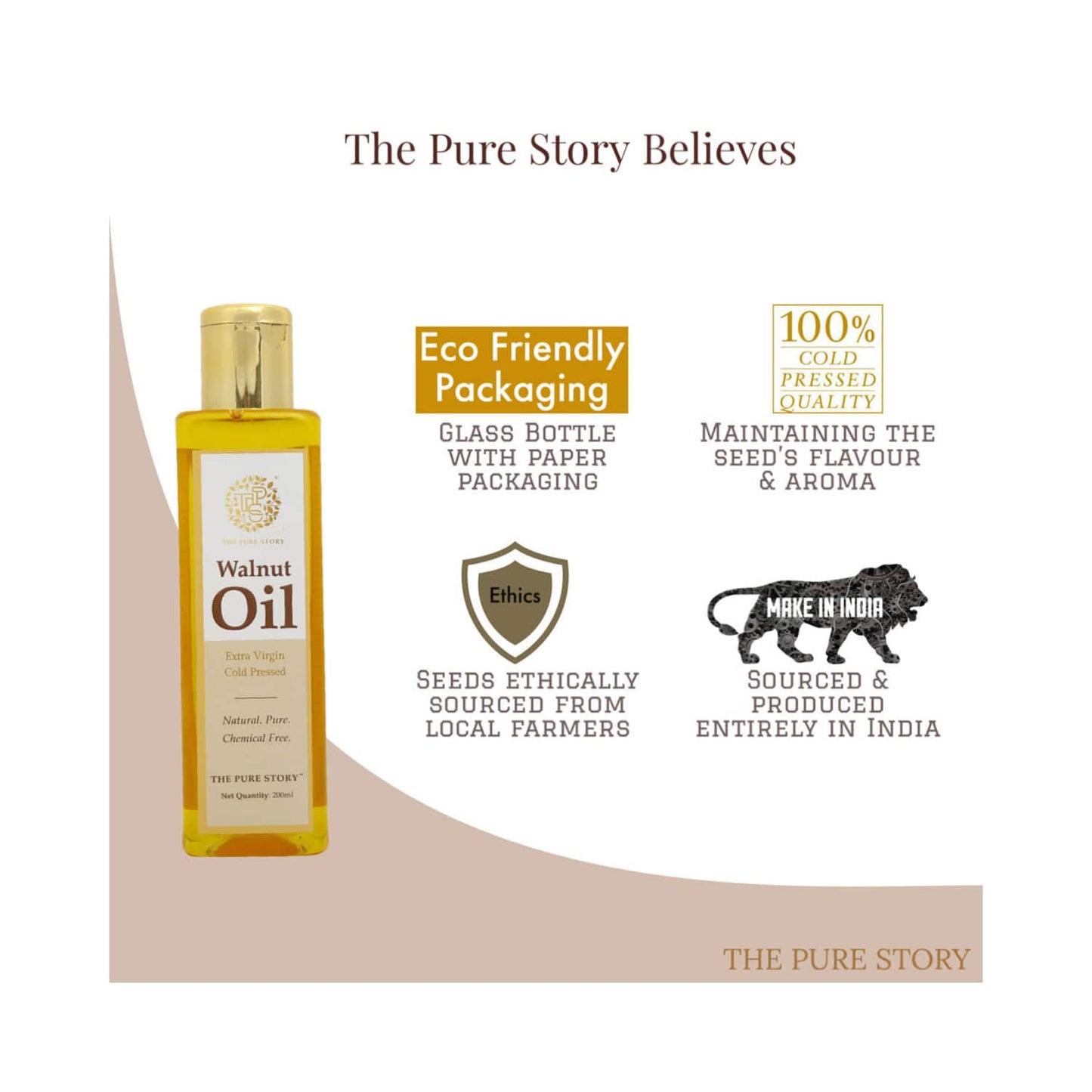 The Pure Story Walnut Oil (200ml)