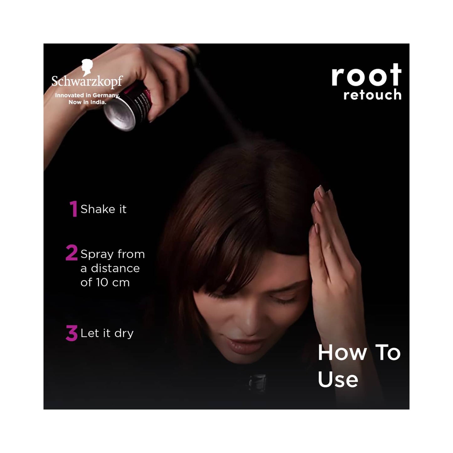 Schwarzkopf Root Retouch Instant Temporary Hair Spray - Black (120ml)