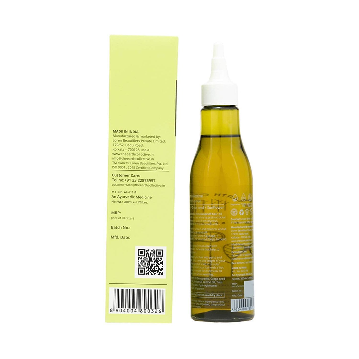 The Earth Collective Anti-Dandruff Hair Oil (200 ml)