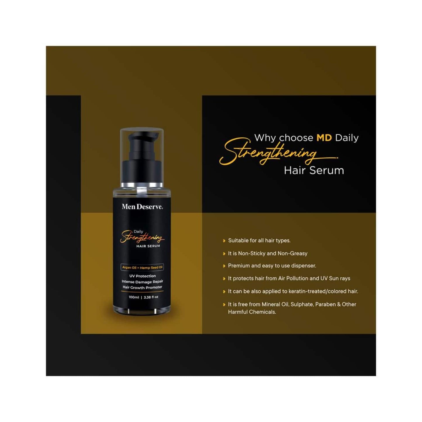 Men Deserve Daily Strengthening Hair Serum (100ml)