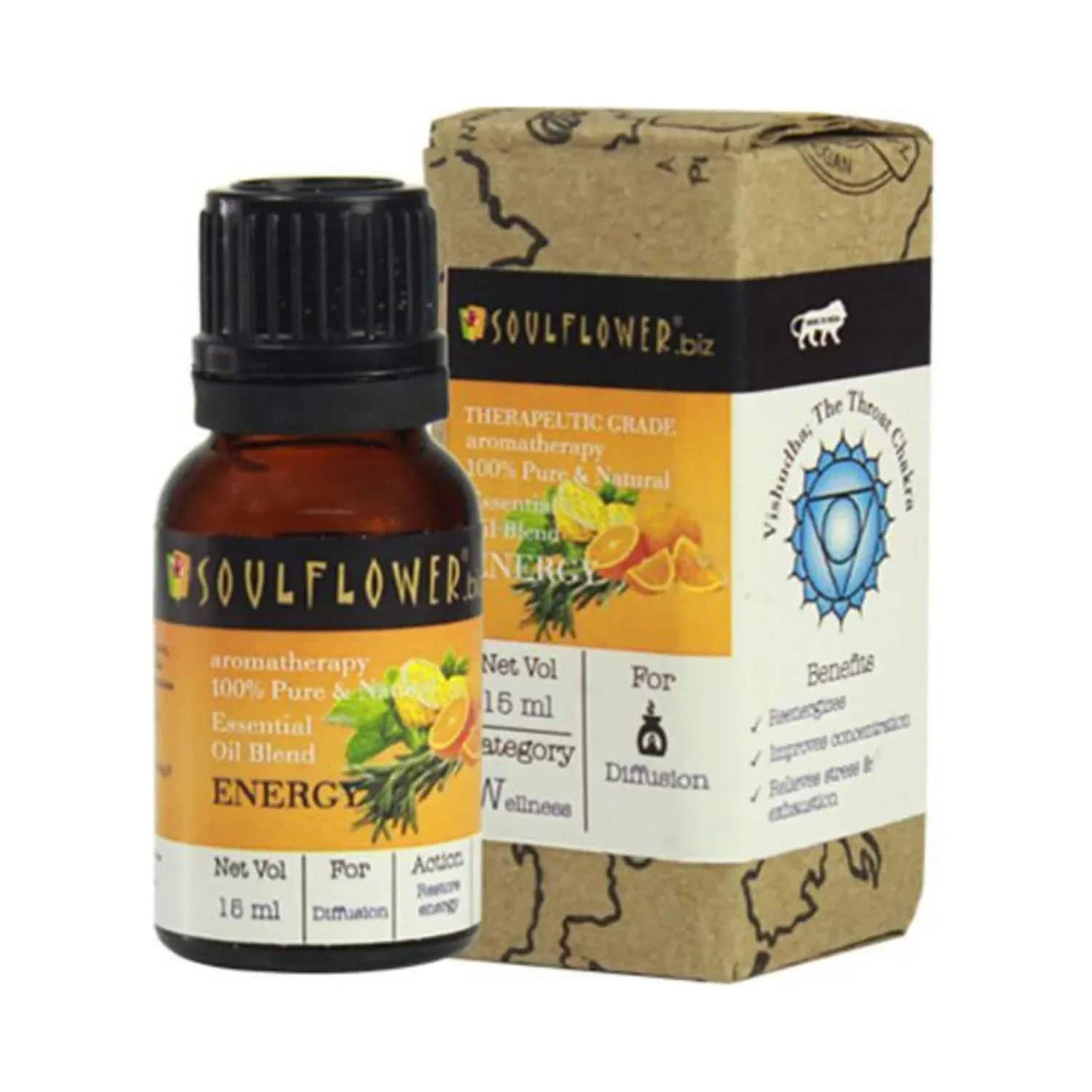 Soulflower Energy Essential Oil - (15ml)