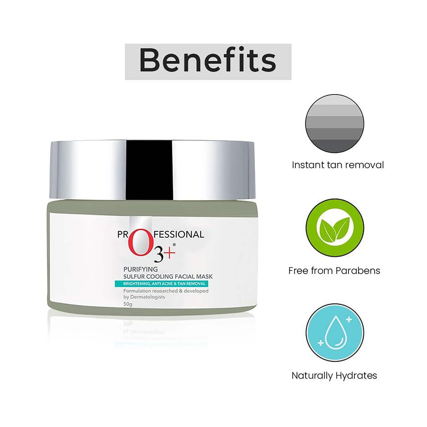 O3+ Professional Dermal Zone Purifying Sulfur Cooling Facial Mask (50g)