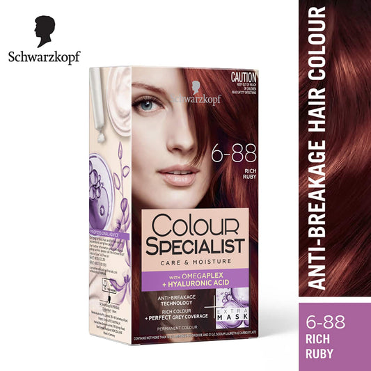 Schwarzkopf Colour Specialist Permanent Hair Colour - 6.88 Rich Ruby (165ml)