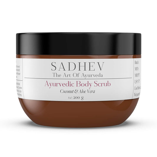 Sadhev Natural and Ayurvedic Coconut and Aloe Vera Body Scrub (200 g)