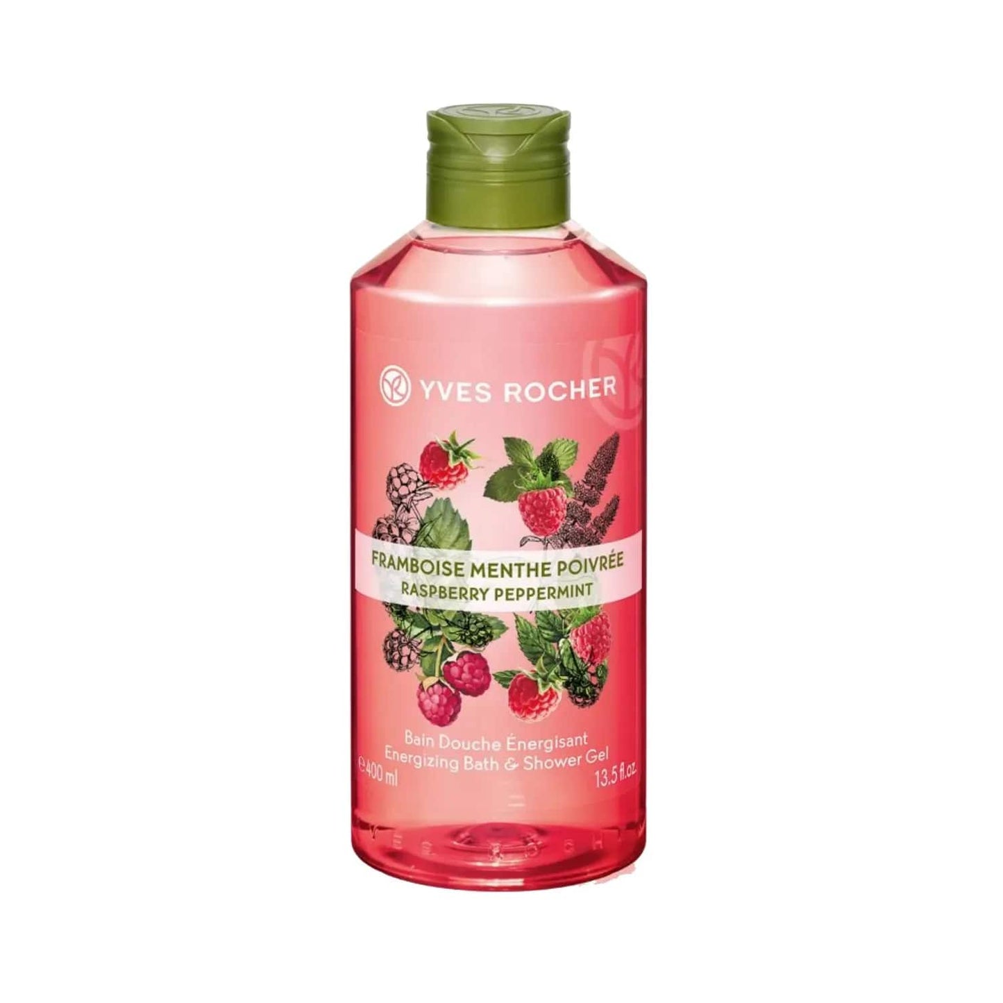 Yves Rocher Energizing Bath and Shower Gel Raspberry Peppermint (400ml)