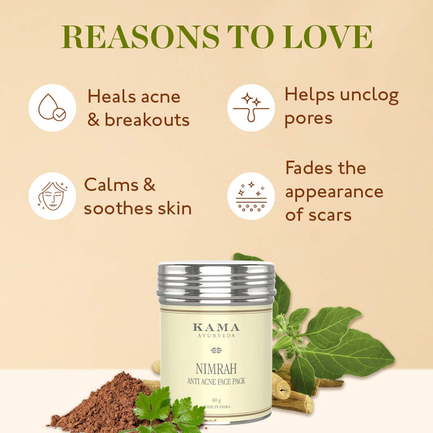 Kama Ayurveda Nimrah Anti-Acne Face Pack (40g)