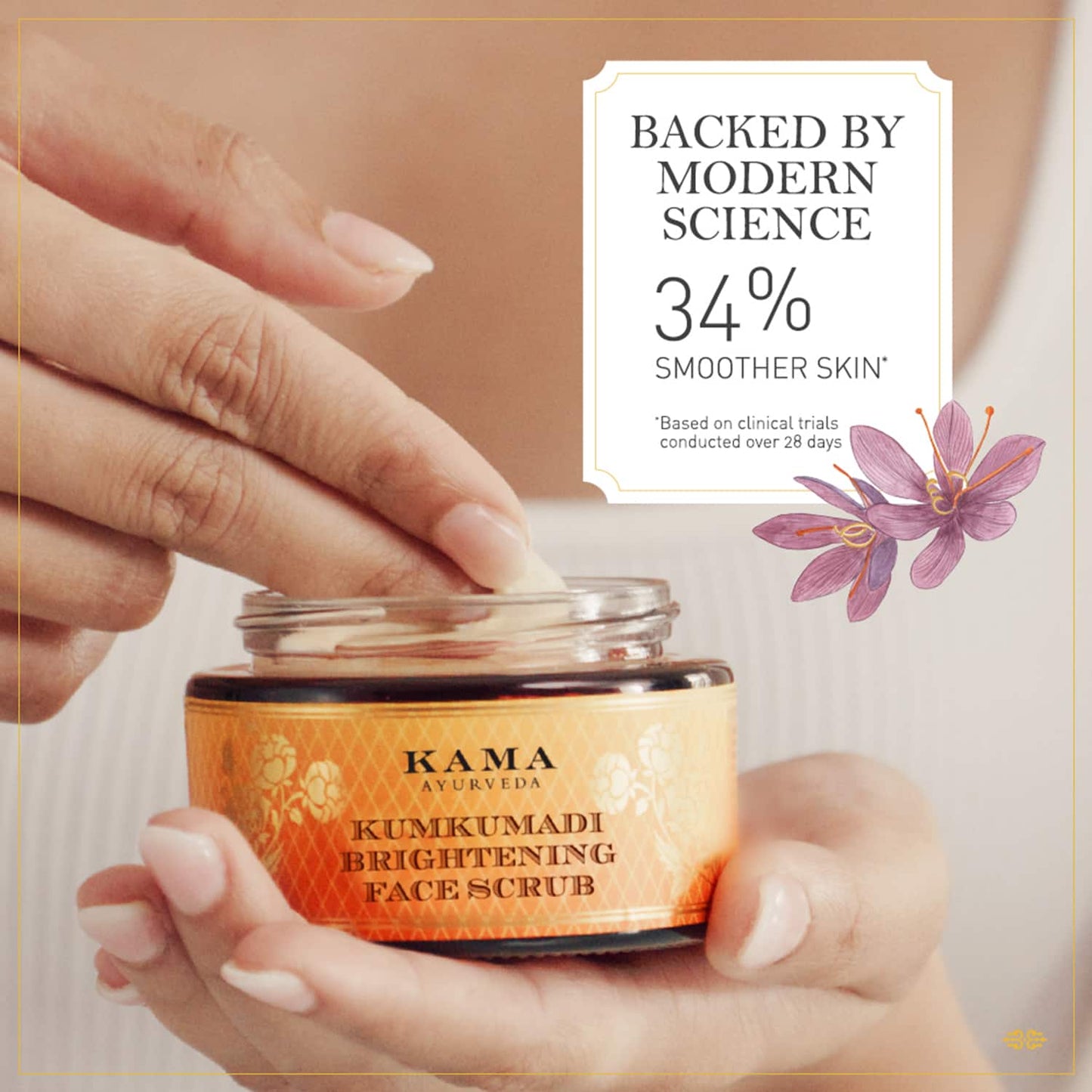 Kama Ayurveda Kumkumadi Brightening Face Scrub (25g)