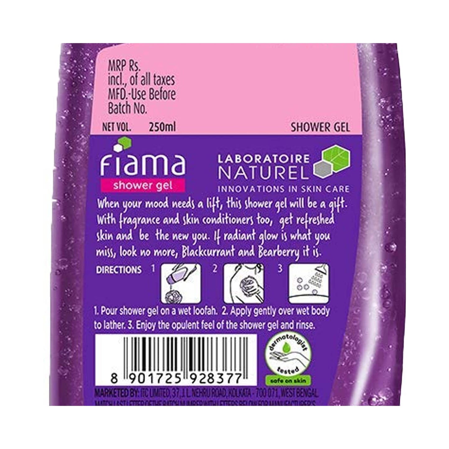 Fiama Blackcurrant & Bearberry Radiant Glow Shower Gel With Skin Conditioners (250ml)