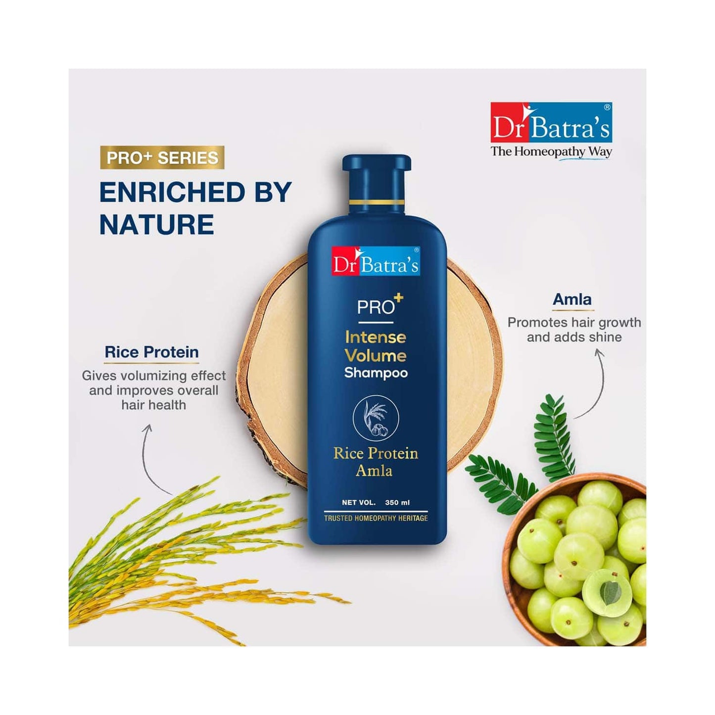 Dr Batra's Pro Intense Volume With Rice Protein Shampoo (350ml)