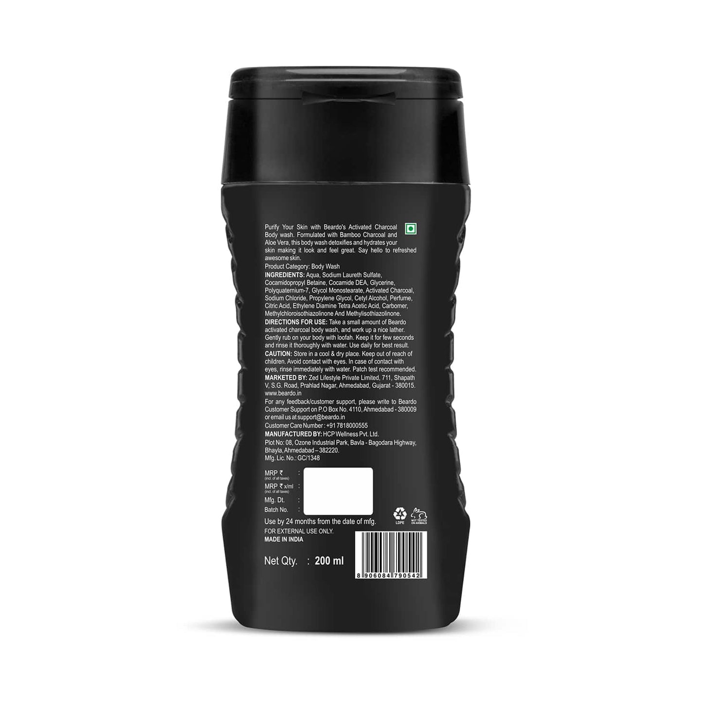 Beardo Activated Charcoal Body Wash (200ml)