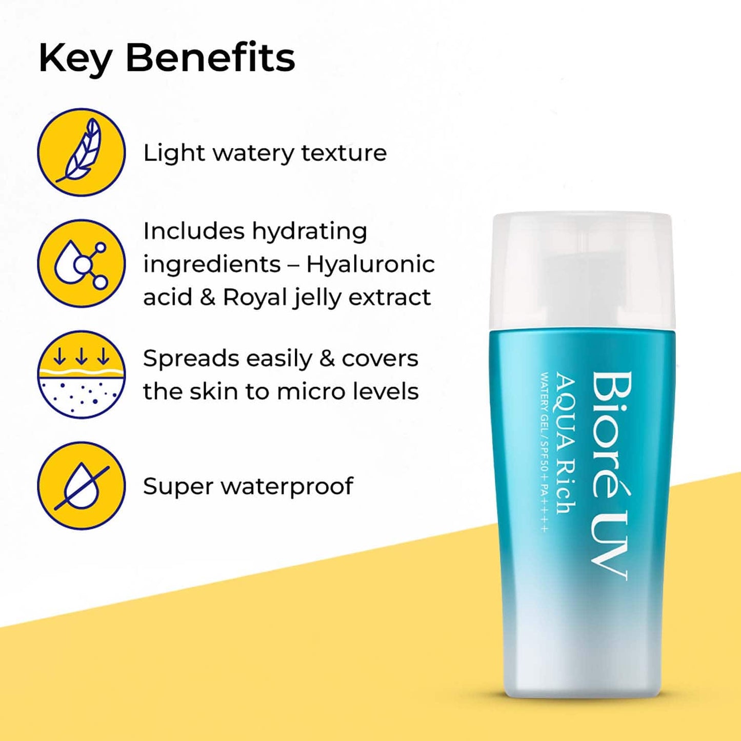 Biore Uv Aqua Rich Watery Gel Sunscreen With SPF 50+ PA++++ (70g)