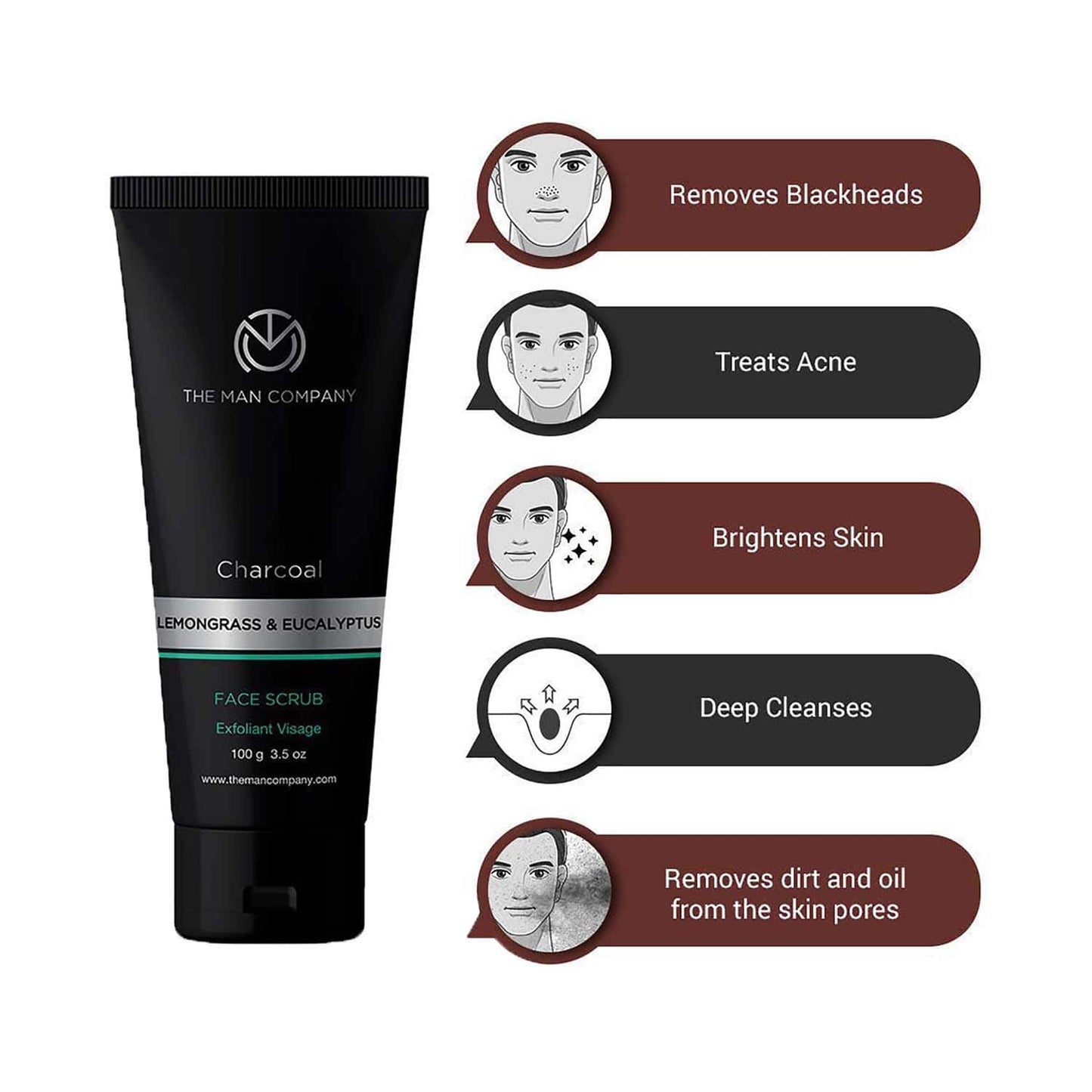 The Man Company Face Cleanser Gift Set (3Pcs)