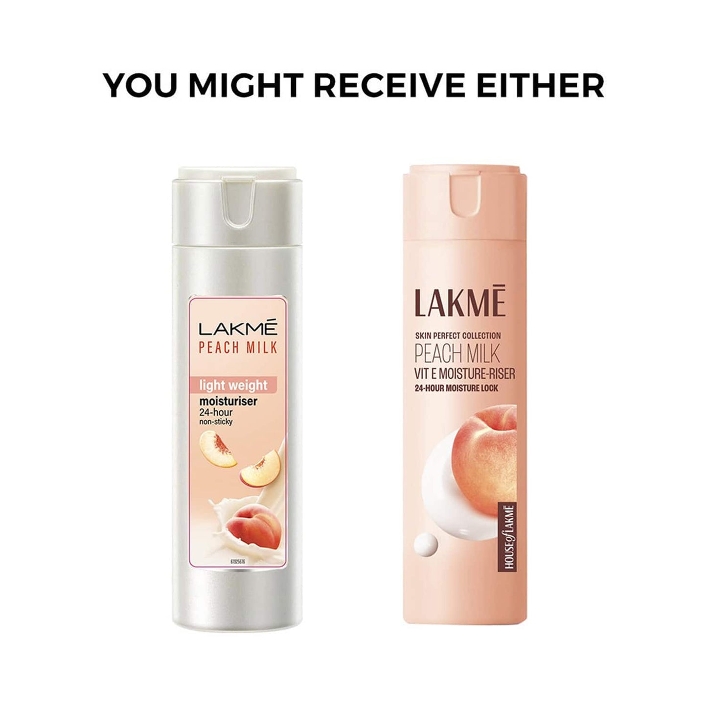 Lakme Peach Milk Vit E Light- Weight & Non-Sticky Moisturizer with 24-Hours Lock (60 ml)