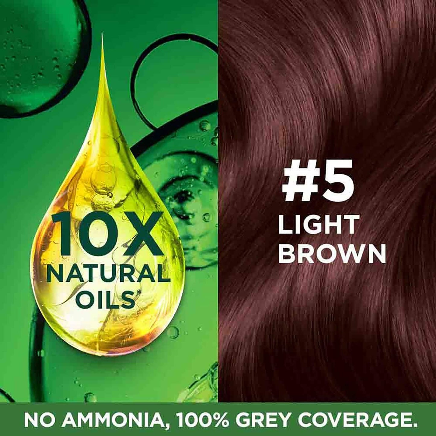 Garnier Naturals Creme Hair Color - 5 Light Brown (70ml + 60g)