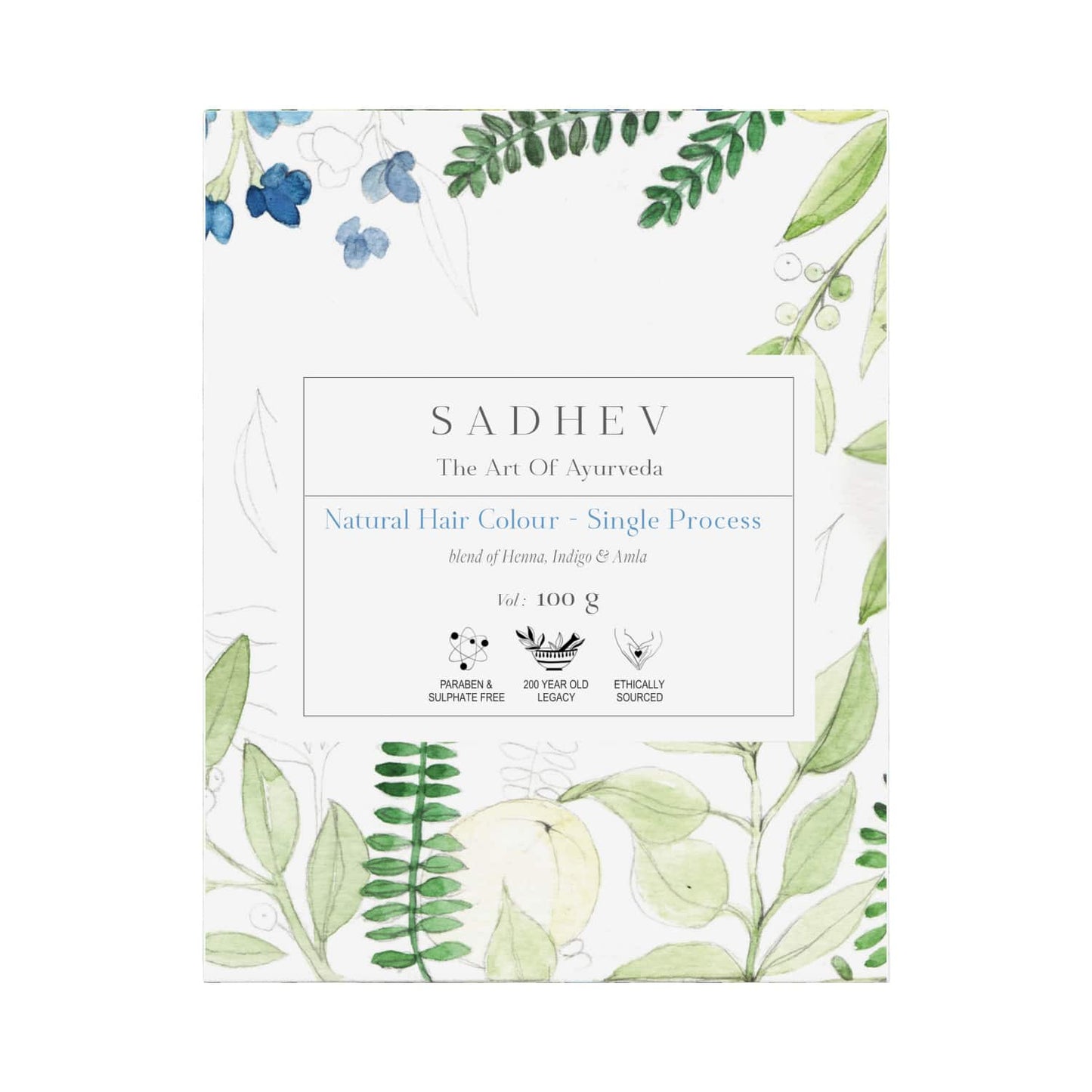 Sadhev Natural Hair Colour Single Process (100g)