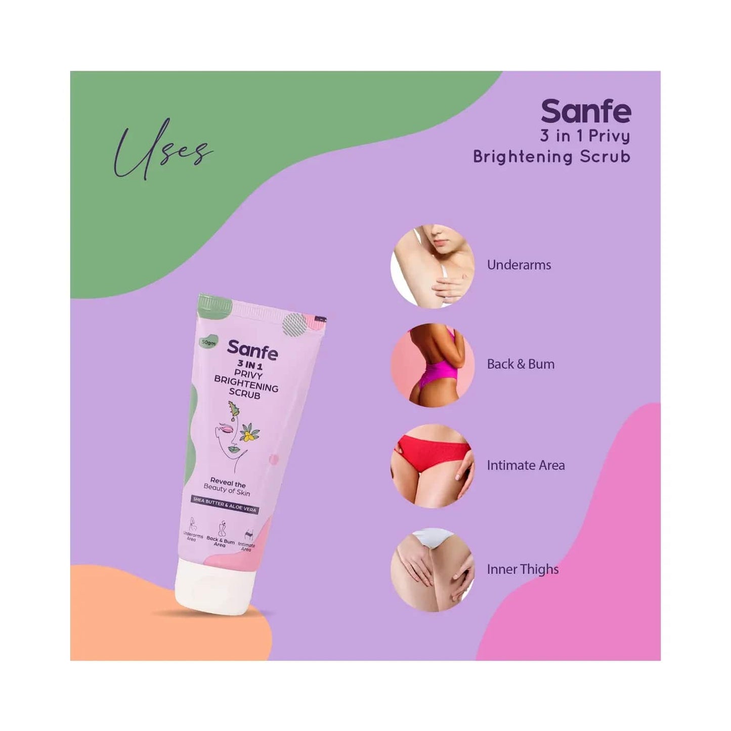 Sanfe 3 In 1 Privy Brightening Scrub (50g)