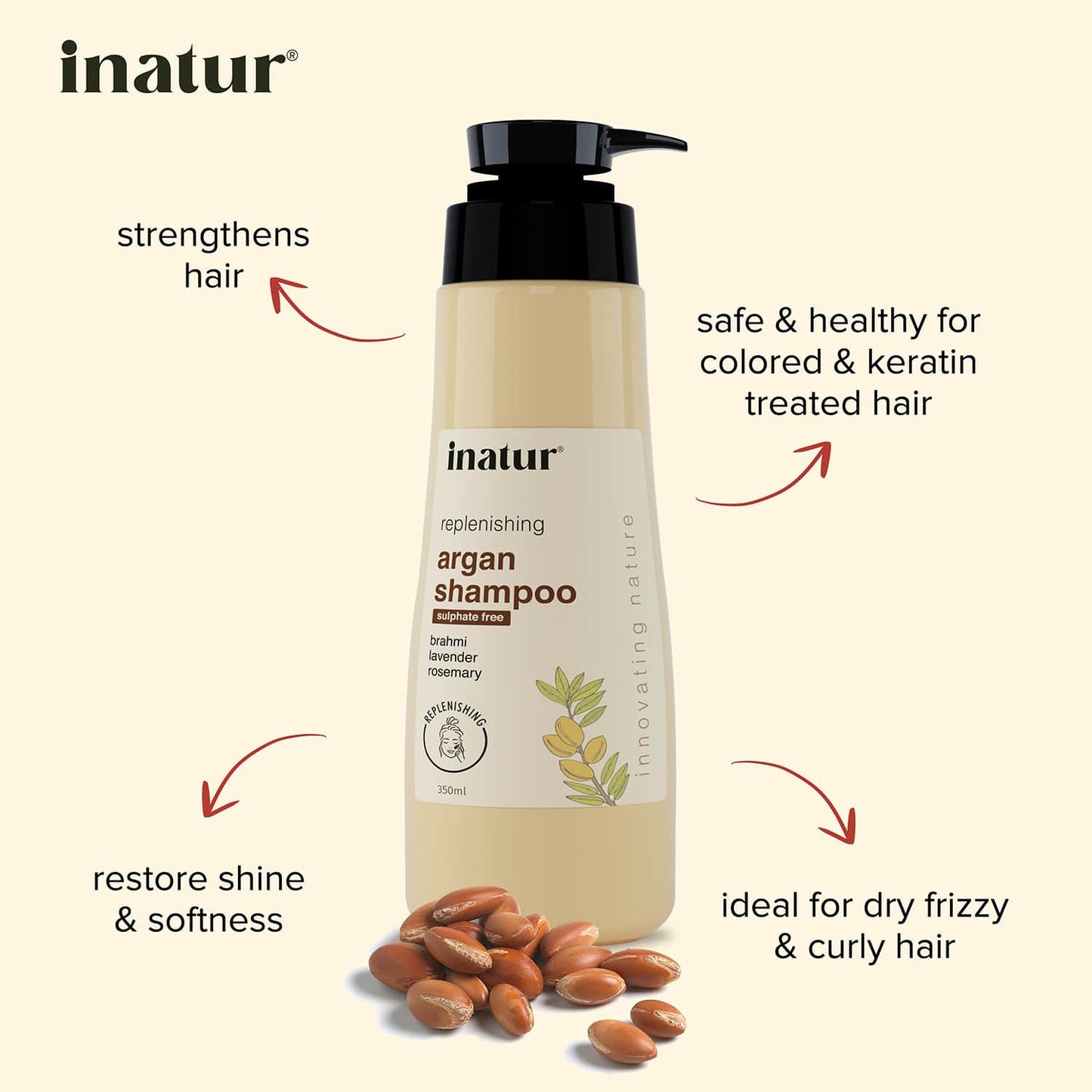 Inatur Nutri-Hydrant Moroccan Argan Oil Shampoo (350ml)