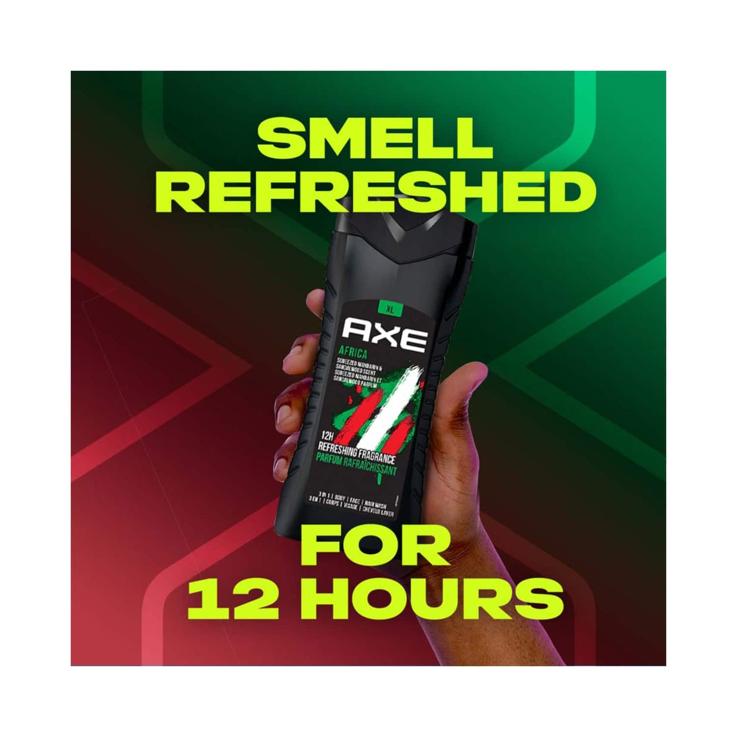 AXE 3-In-1 Africa Body Face & Hair Wash (400ml)