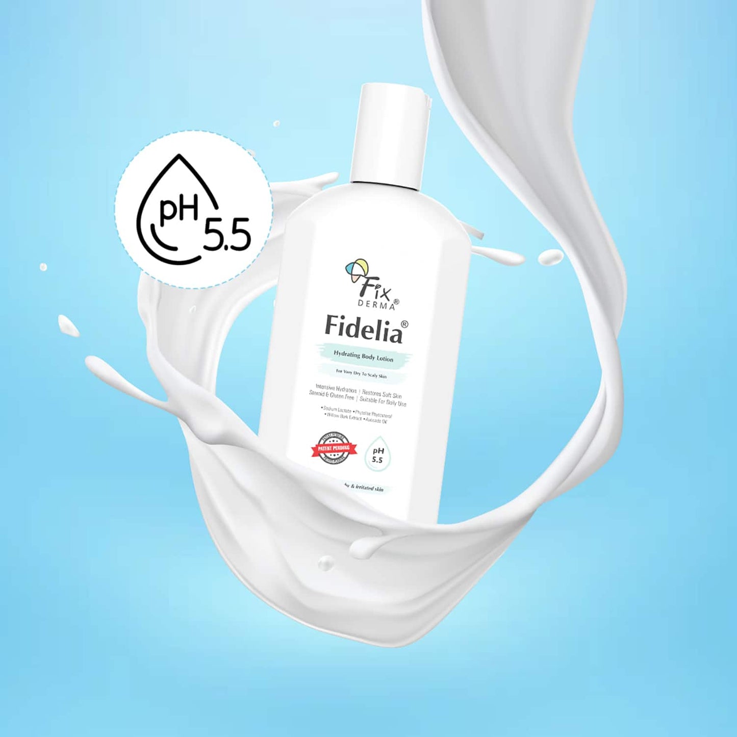 Fixderma Fidelia Hydrating Body Lotion for Very Dry To Scaly Skin with Avocado Oil (250ml)