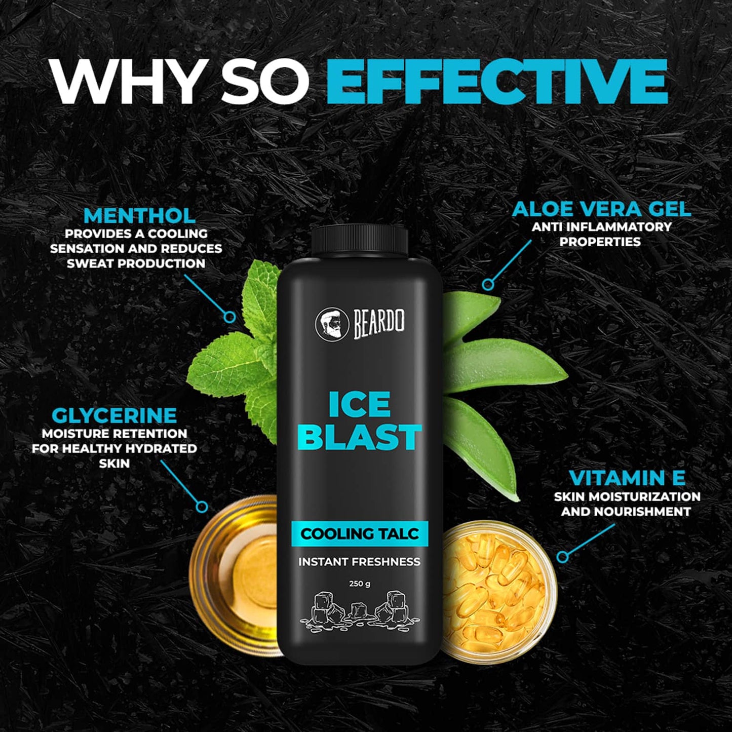 Beardo Ice Blast Cooling Talc Powder (250g)