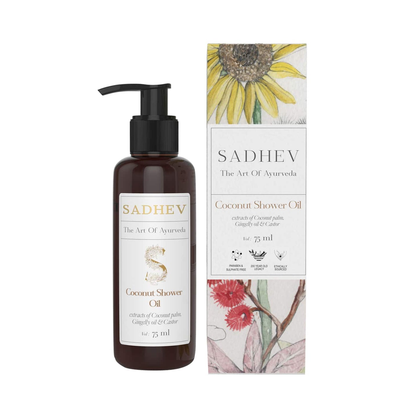 Sadhev Ayurvedic Coconut Shower Oil (75ml)