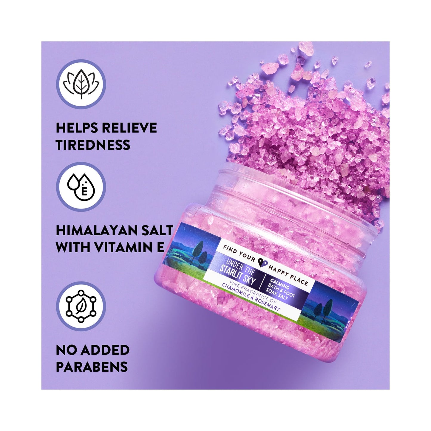 Find Your Happy Place Under The Starlit Sky Bath & Foot Soak Salt (250g)