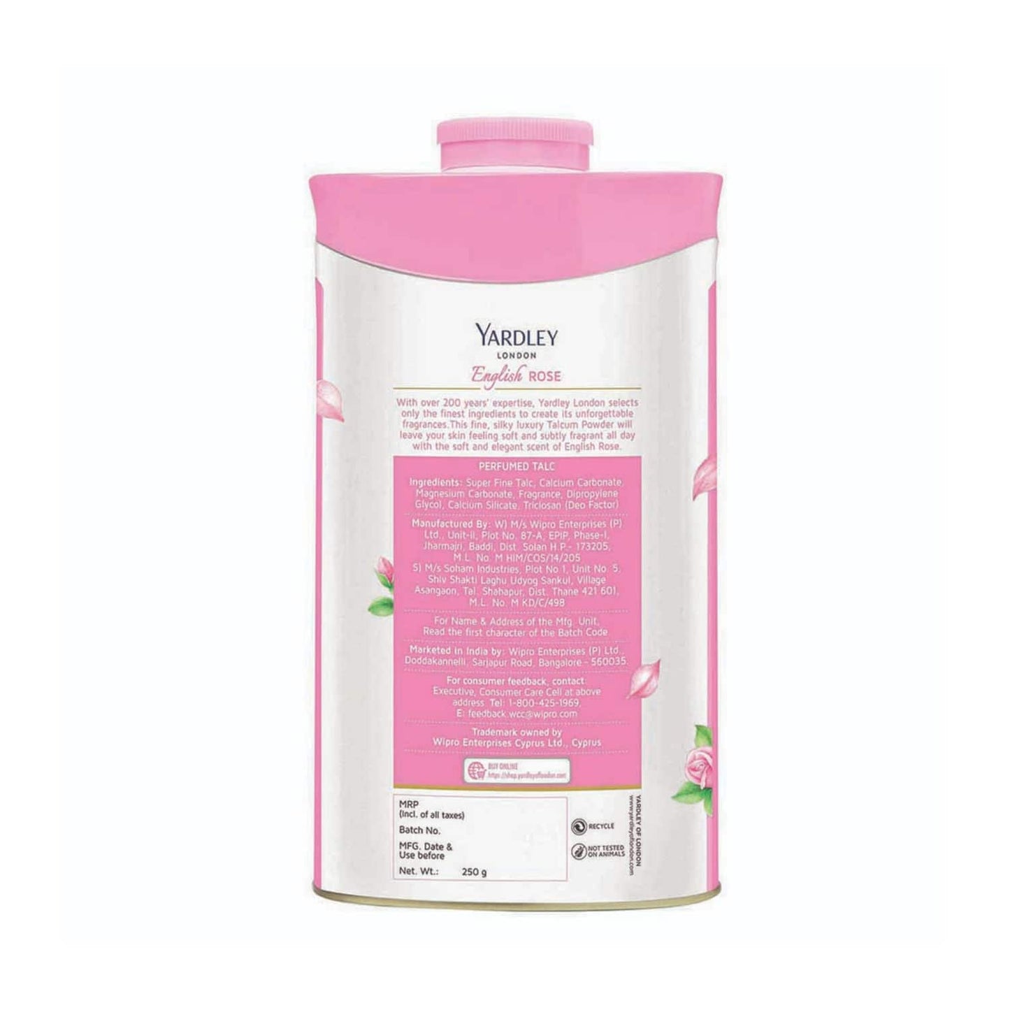 Yardley London English Rose Perfumed Talc (250g)