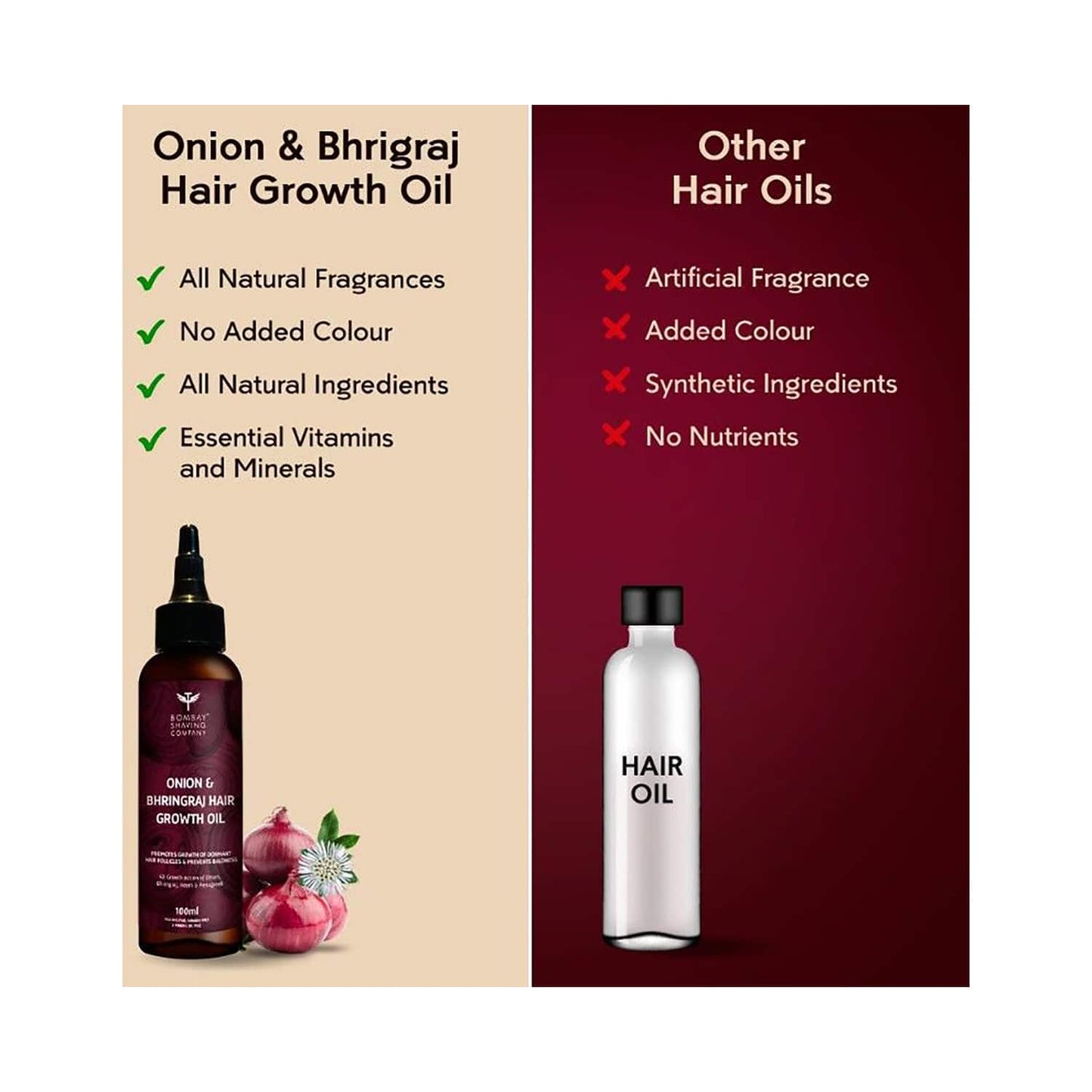 Bombay Shaving Company Onion And Bhringraj Hair Oil (100ml)