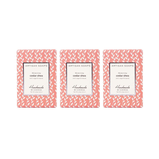 Kimirica Handmade Cedar Soap Set Of 3 Combo