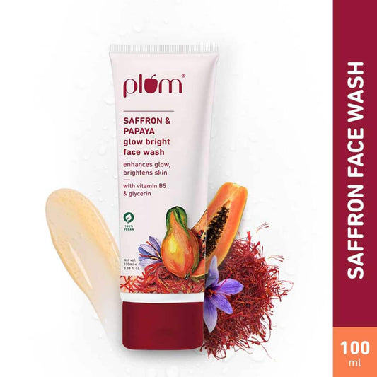 Plum Saffron & Papaya Glow Bright Face Wash (100ml)