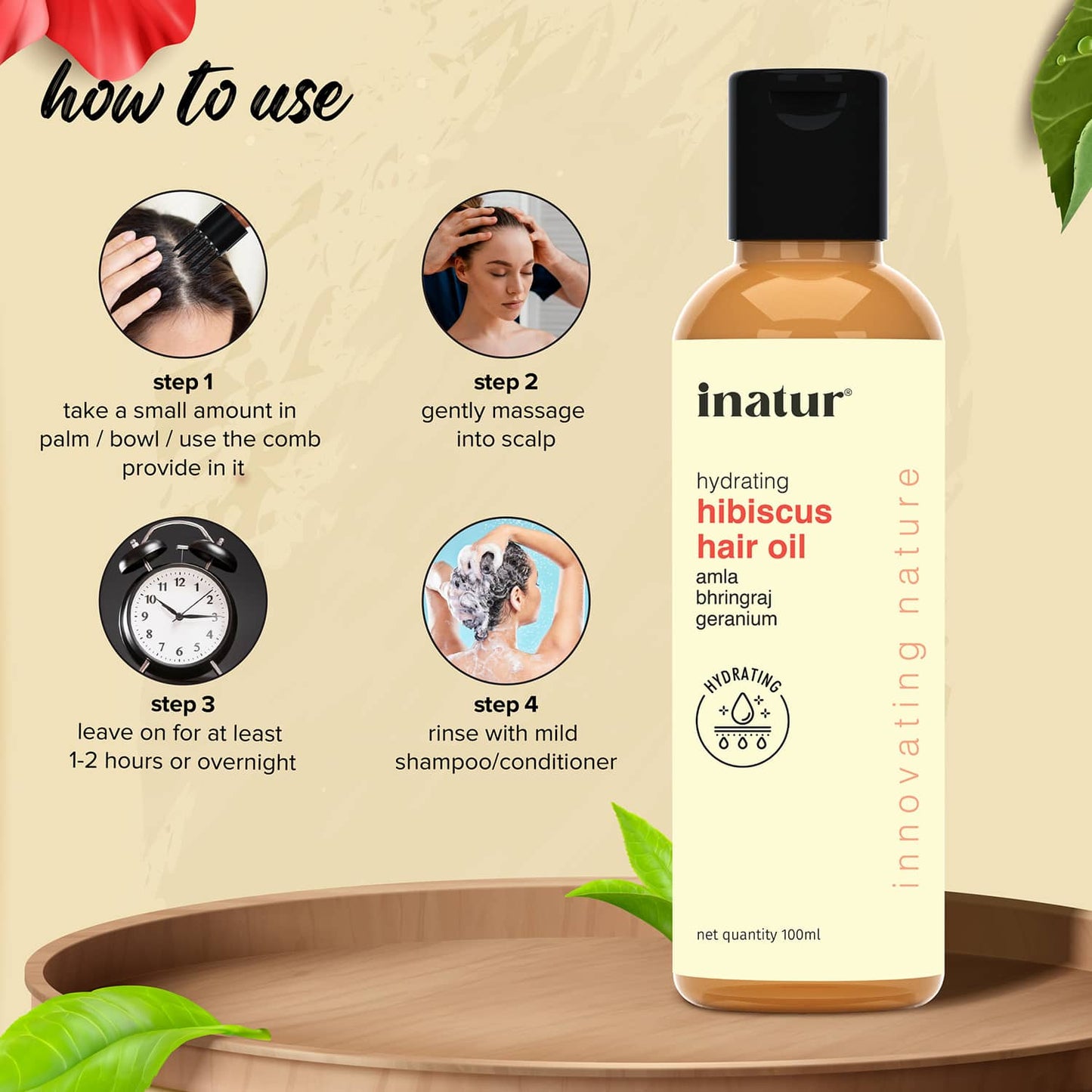 Inatur Hibiscus Re Growth Hair Oil (100ml)