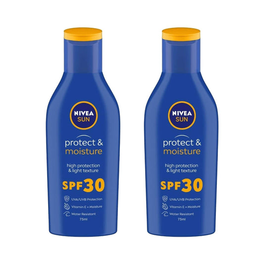 Nivea Sun Protect & Moisture SPF 30 Lotion (75 ml) (Pack Of 2) Combo