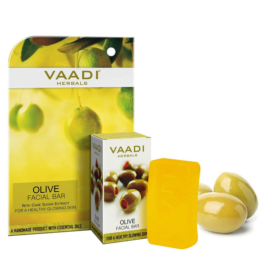 Vaadi Herbals Olive Facial Bar With Cane Sugar Extract (25g)