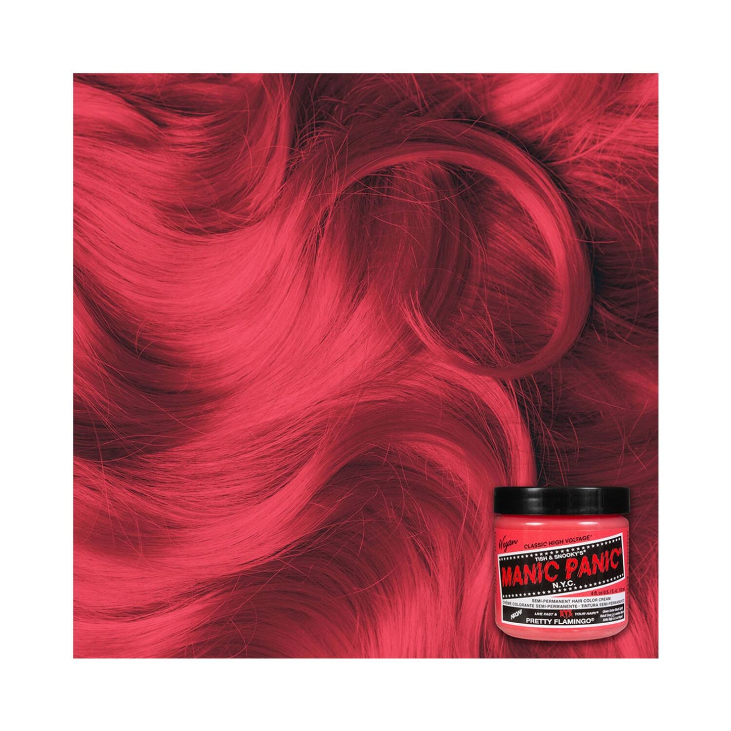 Manic Panic Classic High Voltage Semi Permanent Hair Color Cream - Pretty Flamingo (118ml)