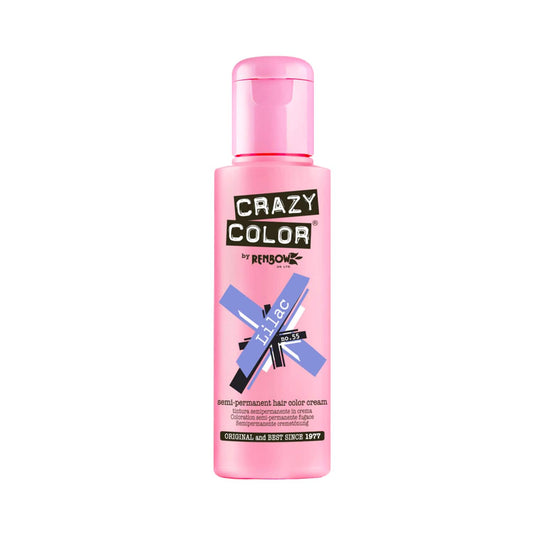 Crazy Color Semi Permanent Hair Color Cream - 55 Lilac (100ml)