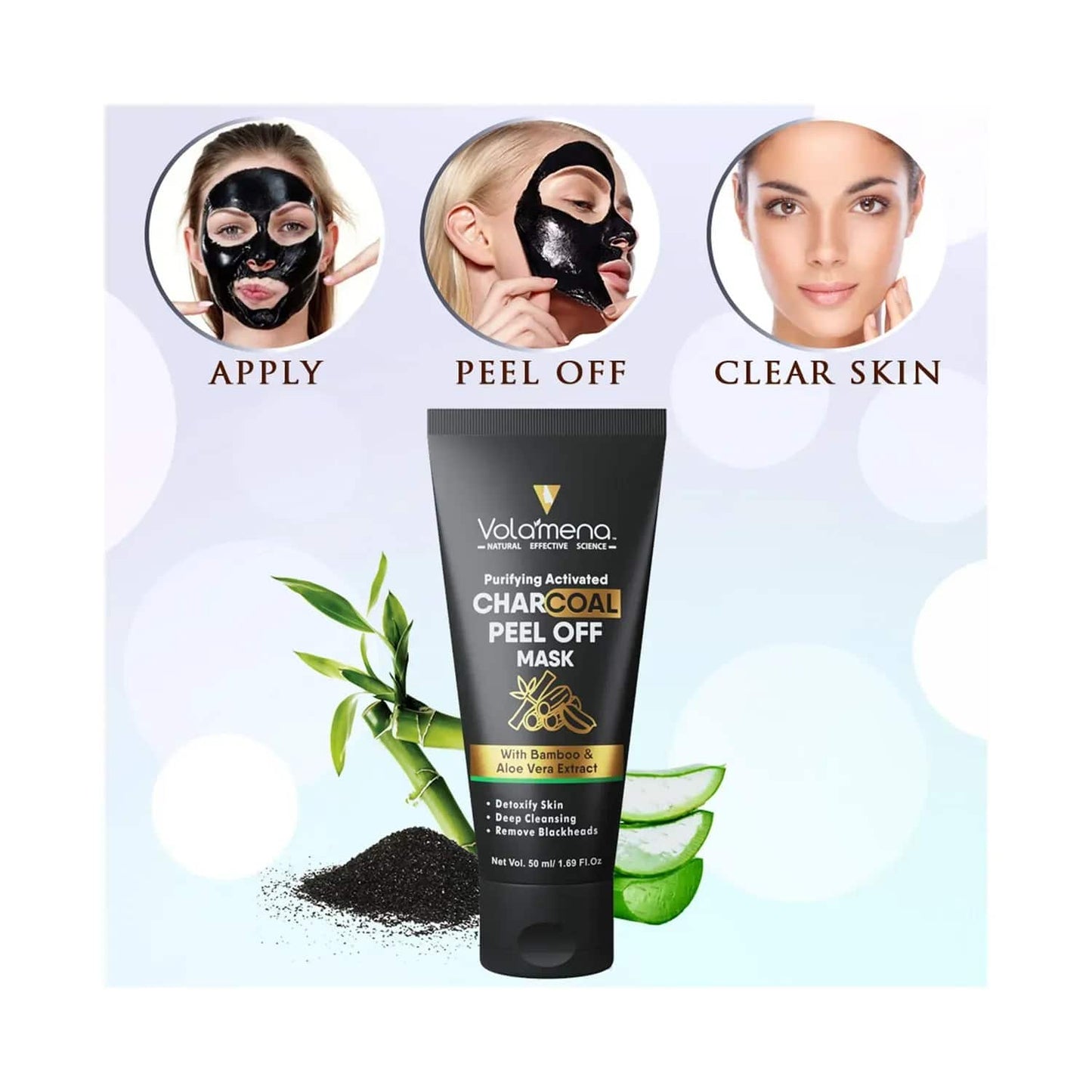 Volamena Purifying Activated Charcoal Peel Off Mask (50ml)