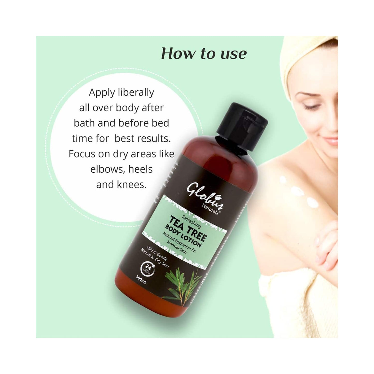 Globus Naturals Refreshing Tea Tree Body Lotion (300ml)