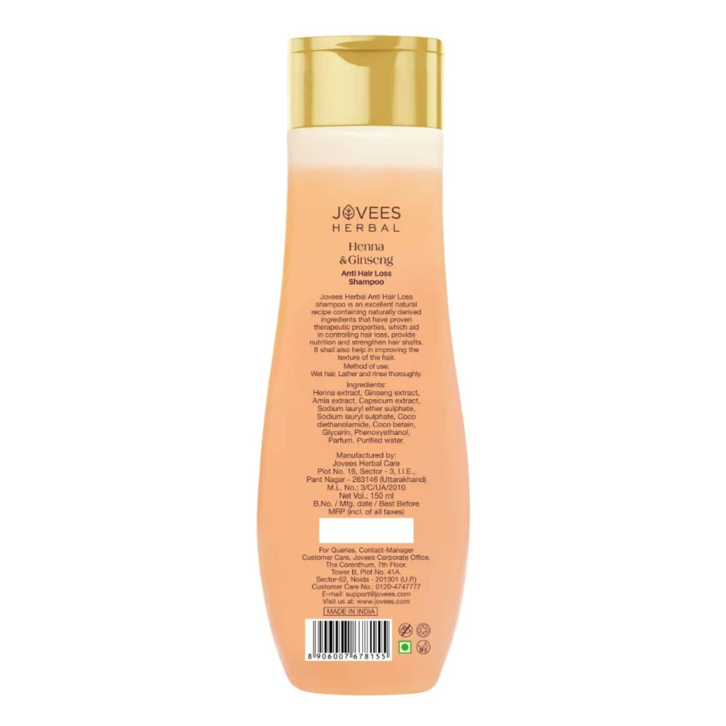 Jovees Henna & Ginseng Anti Hair Loss Shampoo (150ml)