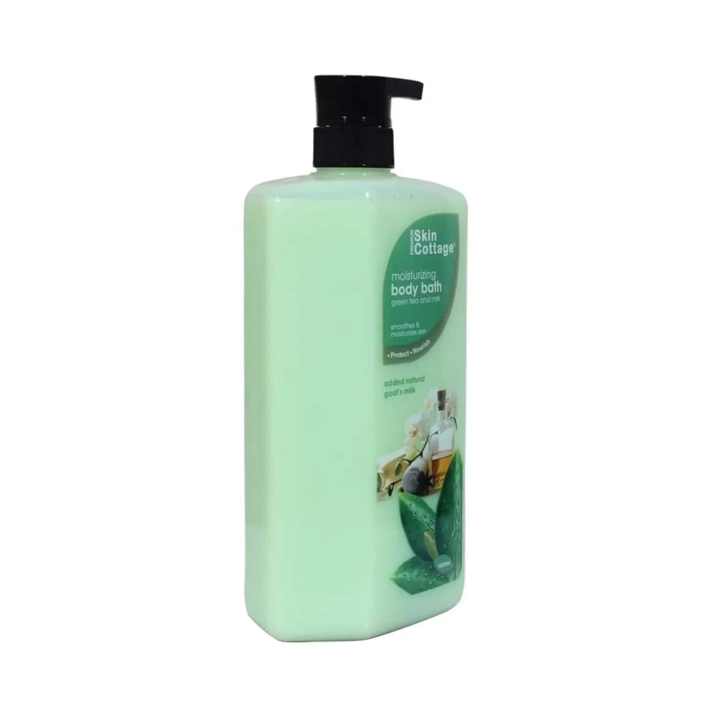 SKIN COTTAGE Moisturizing Green Tea & Milk Body Bath (1000ml)