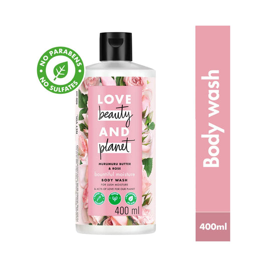 Love Beauty & Planet Murumuru Butter and Rose Moisturising Creme Body Wash (400 ml)