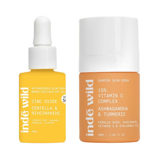 Inde Wild Vitamin C & Sunscreen Glow Drops Combo