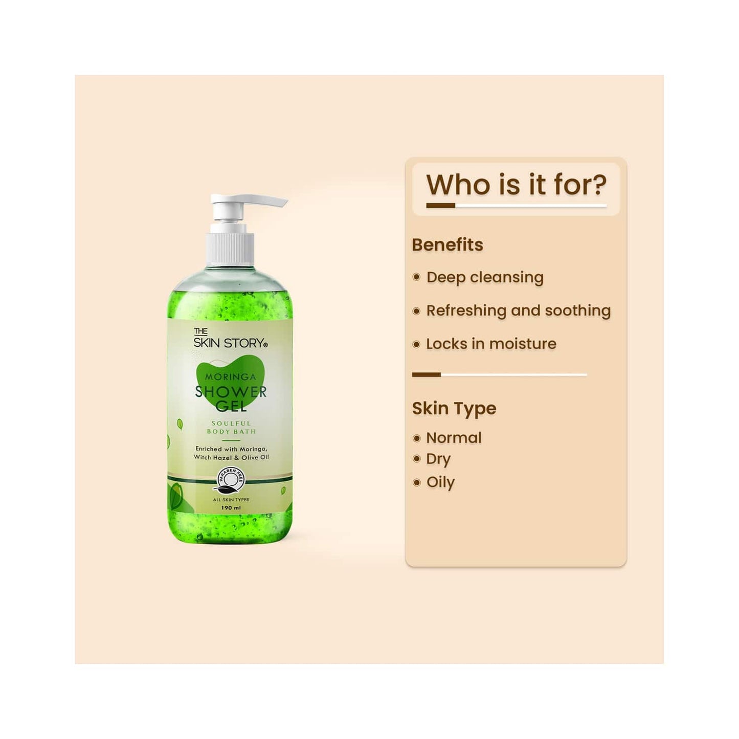 The Skin Story Reviving Moringa Shower Gel (190ml)