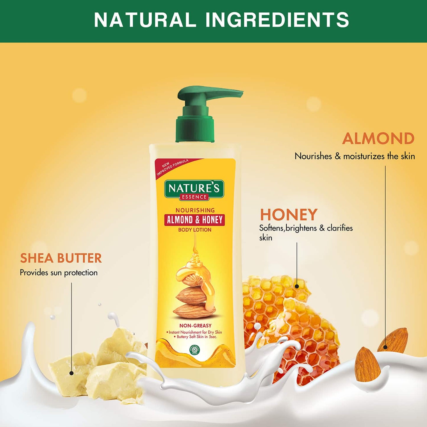 Nature's Essence Nourishing Almond & Honey Body Lotion (400ml)