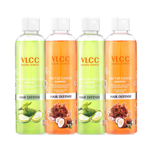 VLCC Nourishing and Silky Shine & Hair Fall Control Shampoo Combo