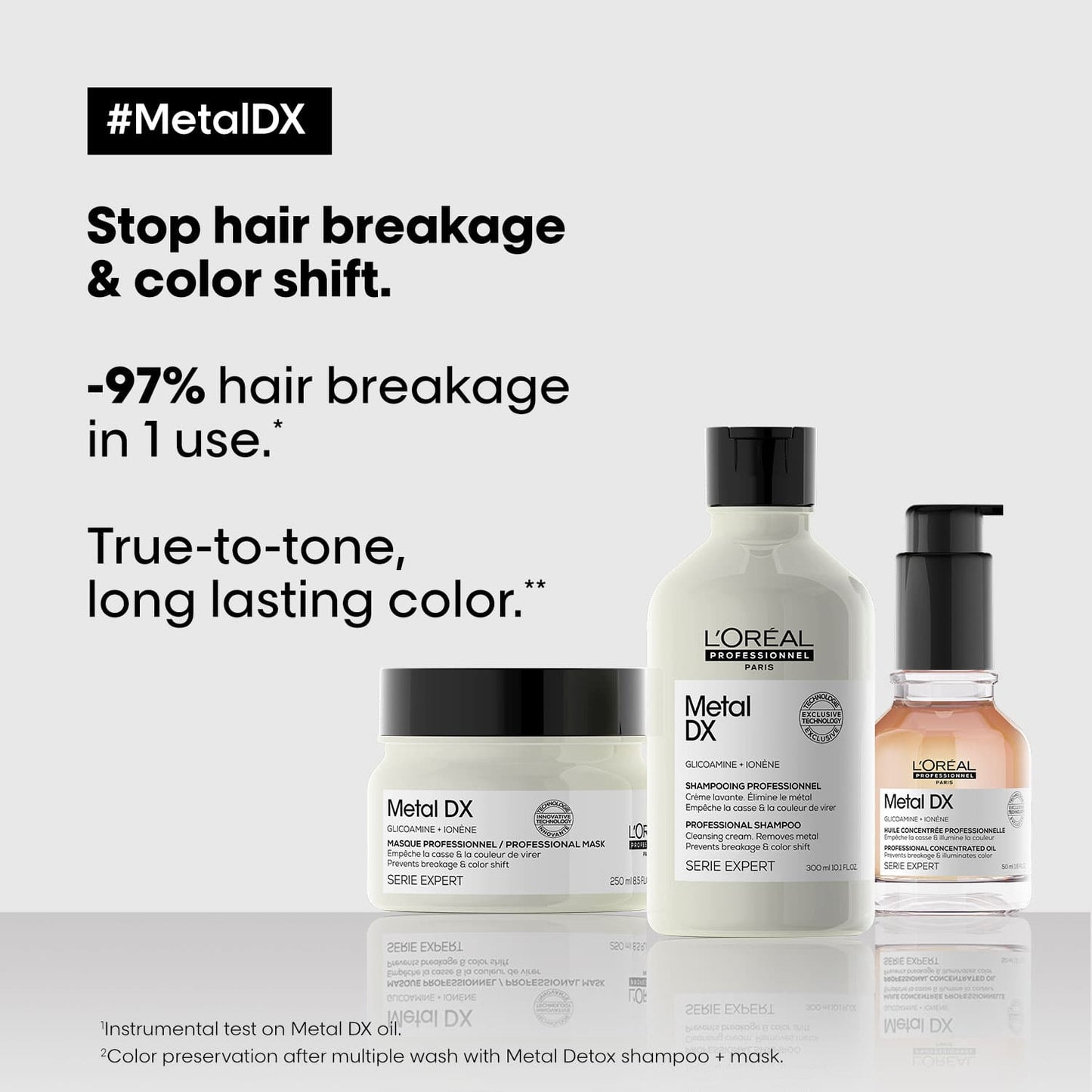 L'Oreal  Professionnel Metal Dx Shampoo + Metal Dx Mask + Metal Dx Oil (300 ml + 250 ml + 50 ml)