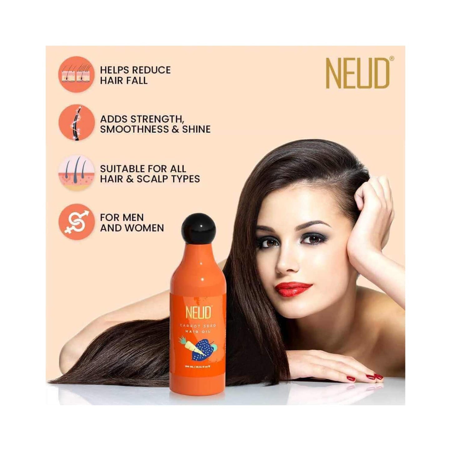 NEUD Carrot Seed Premium Hair Oil (300ml)