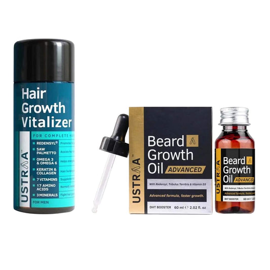 Ustraa Beard Growth Oil Advanced With Redensyl & Vitamin D3 Dht Booster Combo