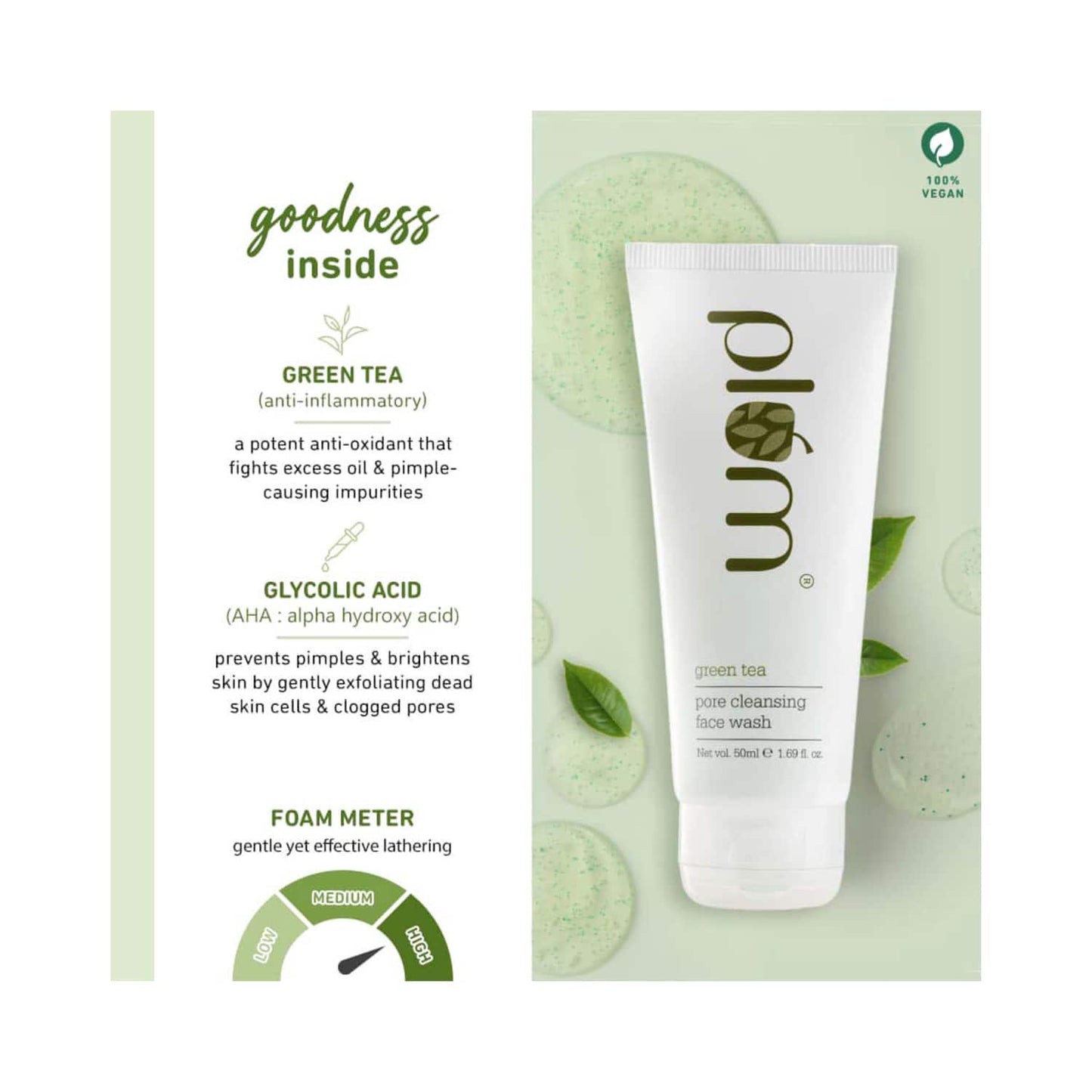 Plum Green Tea Pore Cleansing Face Wash (50ml)