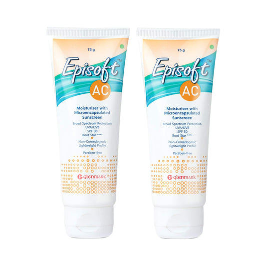 Episoft AC Moisturiser SPF 30 With Microencapsulated Sunscreen Pack of 2 (75 g) Combo